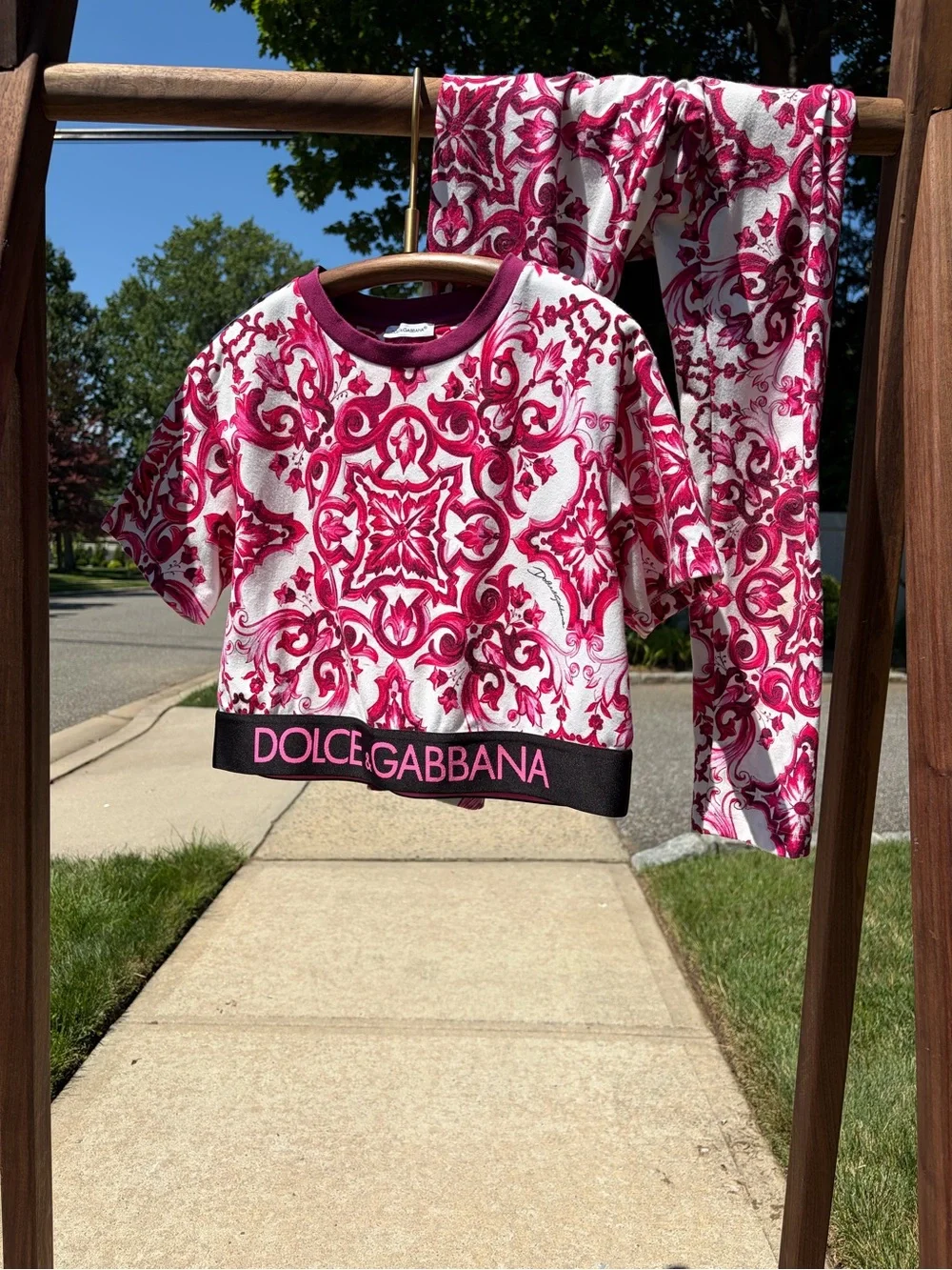 Dolce & Gabbana Majolica Print 7-8Y Two-Piece Set
